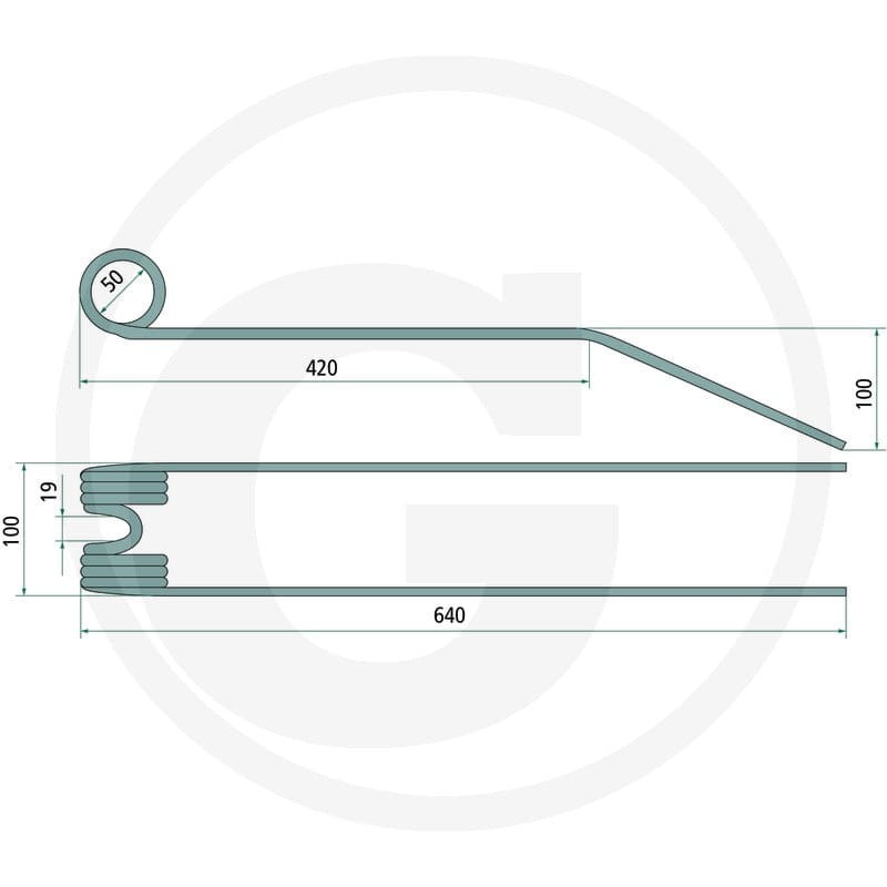 GRANIT Palec zgrabiarki pokosowej 52552516… | poltechparts.pl