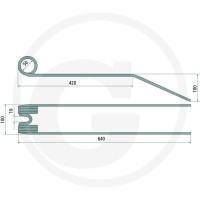 GRANIT Palec zgrabiarki pokosowej 52552516… | poltechparts.pl