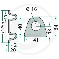 GRANIT Zawias 22010013 - 22010013 - Sklep rolniczy PoltechParts