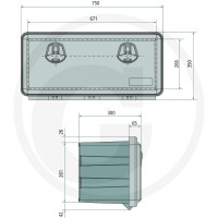 DAKEN Skrzynia narzędziowa JUST 750 28801152 - 28801152 - Sklep rolniczy PoltechParts
