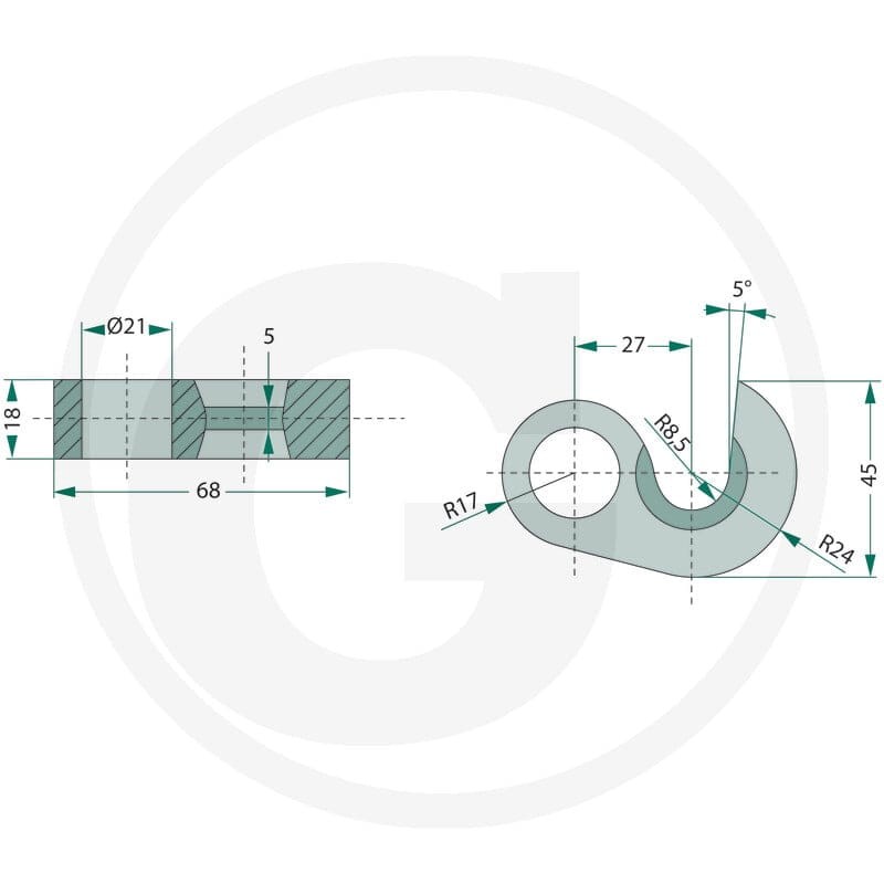 GRANIT Hak zamykający 22010366 - 22010366 - Sklep rolniczy PoltechParts