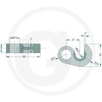 GRANIT Hak zamykający 22010366 - 22010366 - Sklep rolniczy PoltechParts