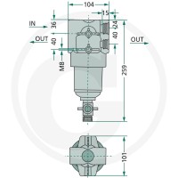 ARAG Filtr wysokiego ciśnienia 6703450335 - 6703450335 - Sklep rolniczy PoltechParts