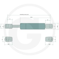 GRANIT Siłownik gazowy GRANIT 654980012 - Sklep PoltechParts