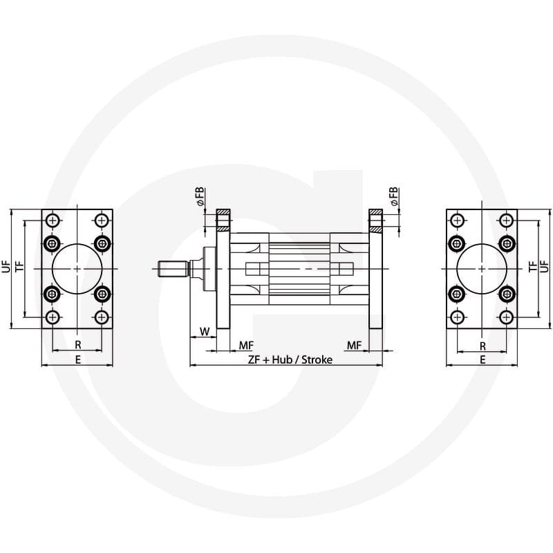 GRANIT ZTI-BEF-C/D-50 Mocowanie 60631601008 - Sklep PoltechParts
