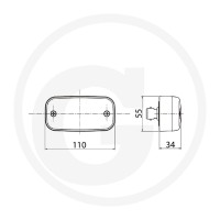 GRANIT Lampa obrysowa boczna 50782710075 - 50782710075 - Sklep rolniczy PoltechParts