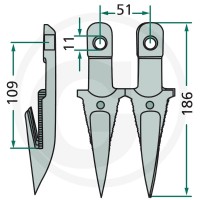 GRANIT Bagnet podwójny 5253010495R12 - 5253010495R12 - Sklep rolniczy PoltechParts
