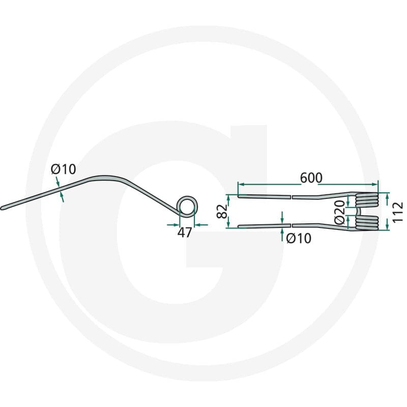 GRANIT Palec zgrabiarki pokosowej 52552500… | poltechparts.pl