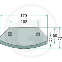 GRANIT Nóż 527527122 - 527527122 - Sklep rolniczy PoltechParts