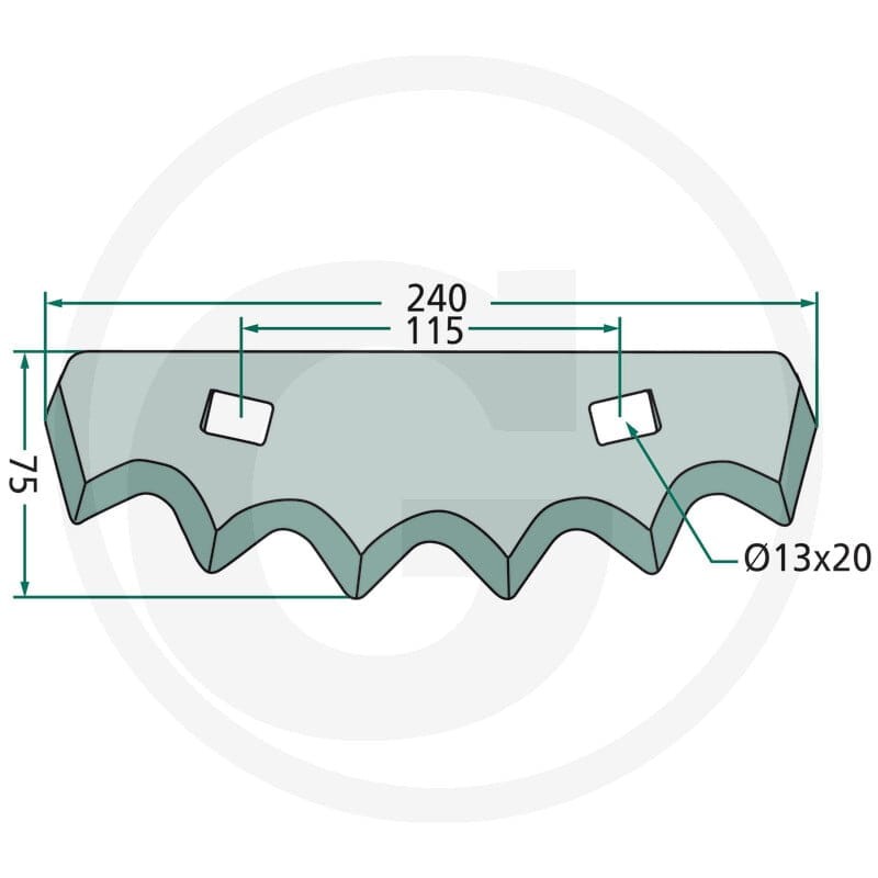 GRANIT Nóż 527A5310402F - 527A5310402F - Sklep rolniczy PoltechParts