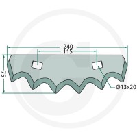 GRANIT Nóż 527A5310402F - 527A5310402F - Sklep rolniczy PoltechParts
