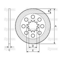 Tarcza hamulcowa. Średn. Zewn. 345mm | poltechparts.pl
