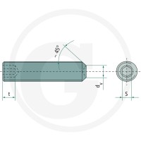 GRANIT Kołek gwintowany M12x45 DIN 916 485916159 - 485916159 - Sklep rolniczy PoltechParts