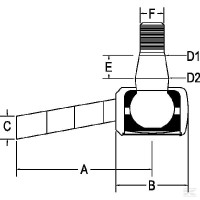 Końcówka drążka - SHP108KR - Sklep rolniczy PoltechParts