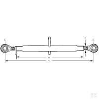 łącznik górny, M30 600 mm kat. 2 | poltechparts.pl