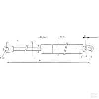 Sprężyna gazowa, L236,5-800N | poltechparts.pl