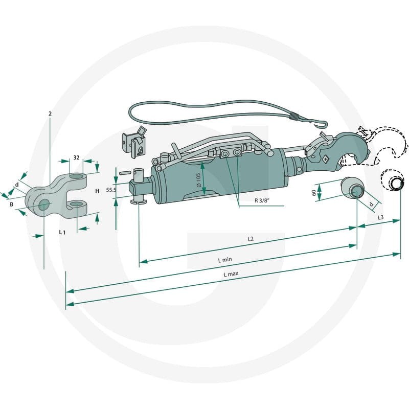 Walterscheid Oberlenker mit Dämpfung 3952… | poltechparts.pl