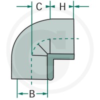 GRANIT Kolanko 90° 40504050281 - 40504050281 - Sklep rolniczy PoltechParts