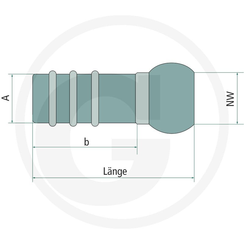 BAUER Kula S77 z przyłączem węża HK 108 405BG1051011 - 405BG1051011 - Sklep rolniczy PoltechParts