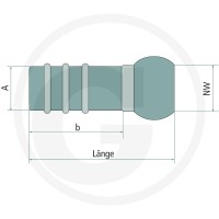 BAUER Kula S77 z przyłączem węża HK 108 405BG1051011 - 405BG1051011 - Sklep rolniczy PoltechParts