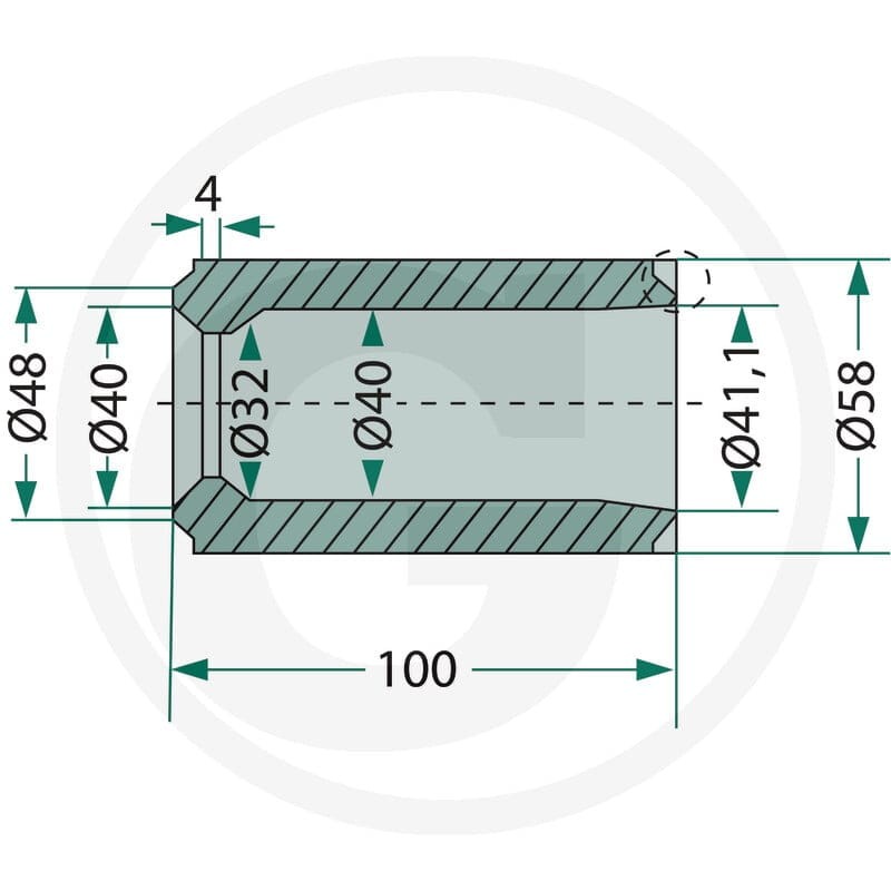GRANIT Tuleja do przyspawania 4301005800 - 4301005800 - Sklep rolniczy PoltechParts
