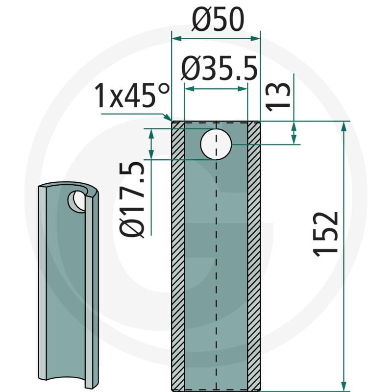 SHW Tuleja do przyspawania 430430618 - Sklep PoltechParts