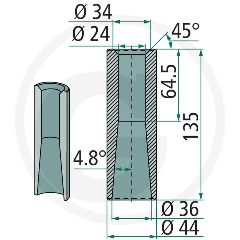 SHW Tuleja do przyspawania 430430491 - Sklep PoltechParts