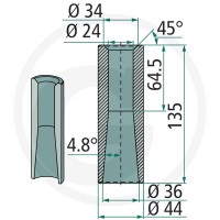 SHW Tuleja do przyspawania 430430491 - Sklep PoltechParts