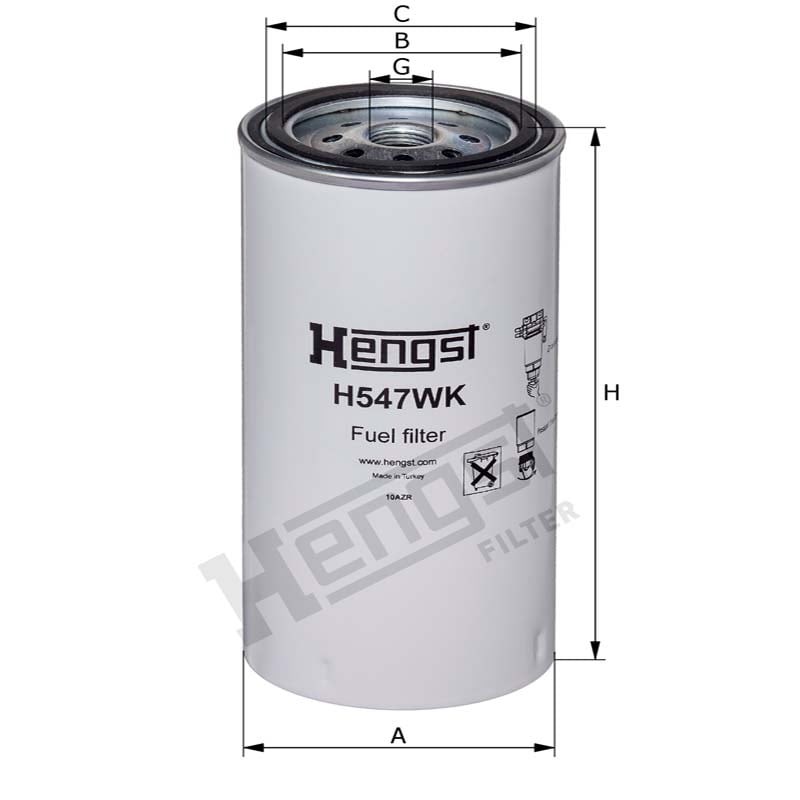 Hengst Filtr paliwa 12081387 | poltechparts.pl