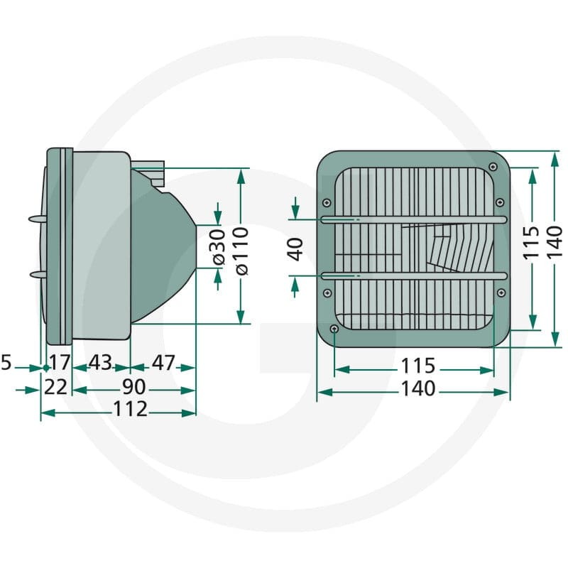 Cobo Reflektor kierunkowy 22705199000 - 22705199000 - Sklep rolniczy PoltechParts