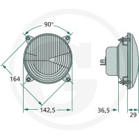Cobo Reflektor kierunkowy 22705567000 - 22705567000 - Sklep rolniczy PoltechParts