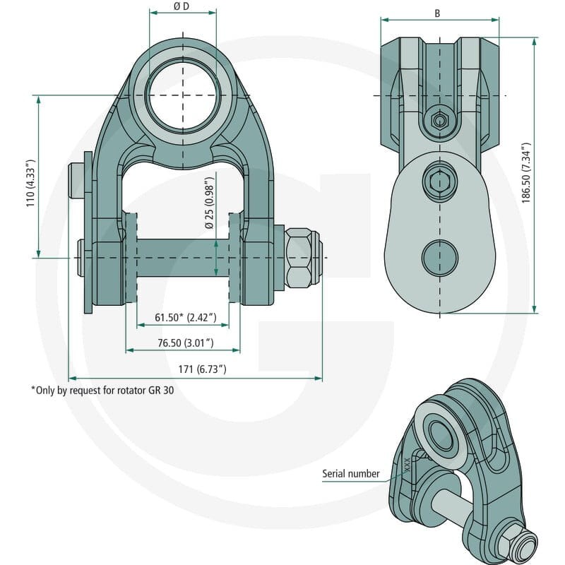 Baltrotors Przegub Link BR 1 80/40 25702866 - 25702866 - Sklep rolniczy PoltechParts