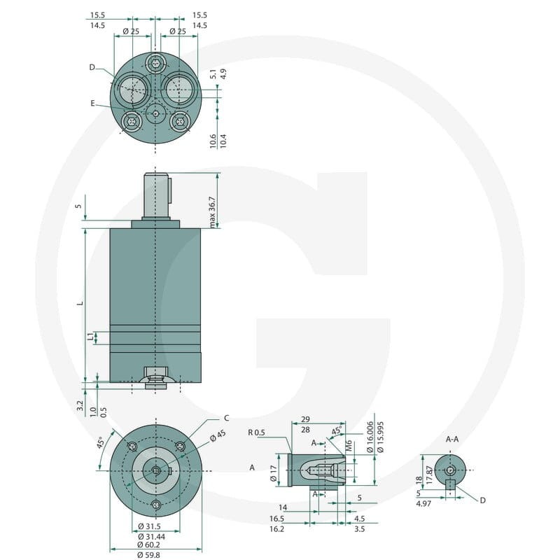 WHITE Silnik hydrauliczny OMM 12,5 EA 257151G0001 - 257151G0001 - Sklep rolniczy PoltechParts
