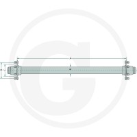 A.D.R Oś niehamowana 220E5560720R9 - Sklep PoltechParts