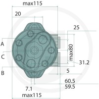 WHITE Silnik hydrauliczny OMR-X 250cc D = 25mm / A2 25711185471 - 25711185471 - Sklep rolniczy PoltechParts