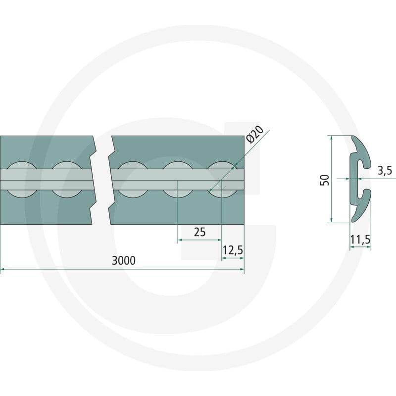 allsafe Szyna typu Airline 8390000205 - 8390000205 - Sklep rolniczy PoltechParts