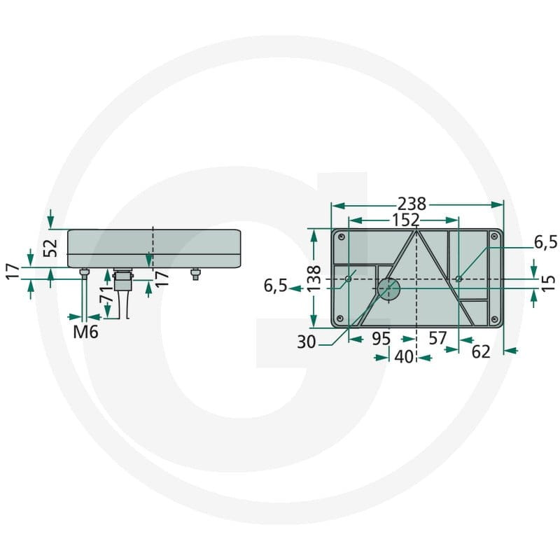 GRANIT Lampa tylna 217102070010 - 217102070010 - Sklep rolniczy PoltechParts