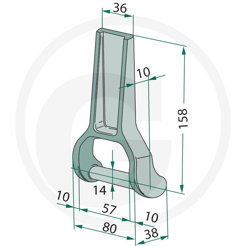 GRANIT Zawias wahadłowy 22010334 - 22010334 - Sklep rolniczy PoltechParts