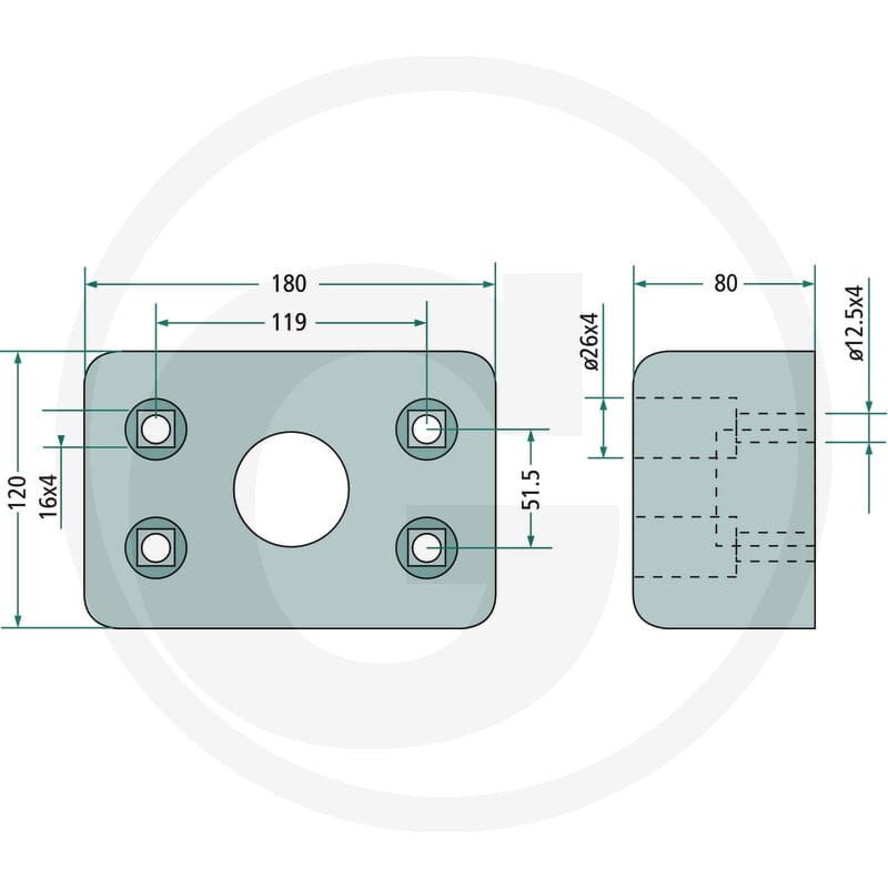 GRANIT Odbojnik ramy 22000033 - 22000033 - Sklep rolniczy PoltechParts