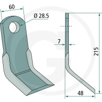 GRANIT Nóż typu Y 18063-IND-830 - 18063-IND-830 - Sklep rolniczy PoltechParts