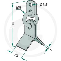 GRANIT Nóż Y 18063-MUL-80 - 18063-MUL-80 - Sklep rolniczy PoltechParts