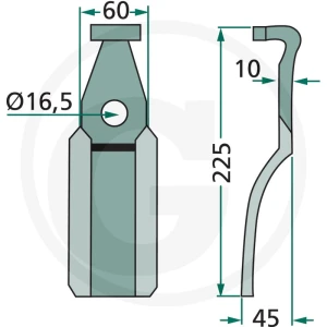 GRANIT Nóż rotacyjny 180PEG-15