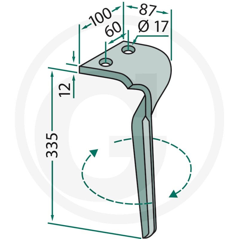 GRANIT Ząb brony aktywnej 180RH-138-R - 180RH-138-R - Sklep rolniczy PoltechParts