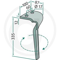 GRANIT Ząb brony aktywnej 180RH-138-R - 180RH-138-R - Sklep rolniczy PoltechParts