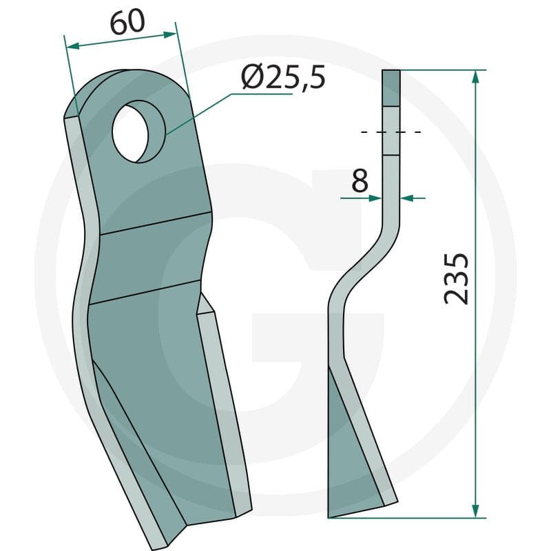 GRANIT Nóż bijakowy 18063-AGM-38 - 18063-AGM-38 - Sklep rolniczy PoltechParts