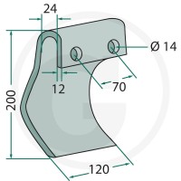 GRANIT Nóż bijakowy 18063-IND-196 - 18063-IND-196 - Sklep rolniczy PoltechParts