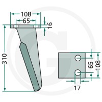 GRANIT Ząb brony aktywnej 180RH-129-R - 180RH-129-R - Sklep rolniczy PoltechParts