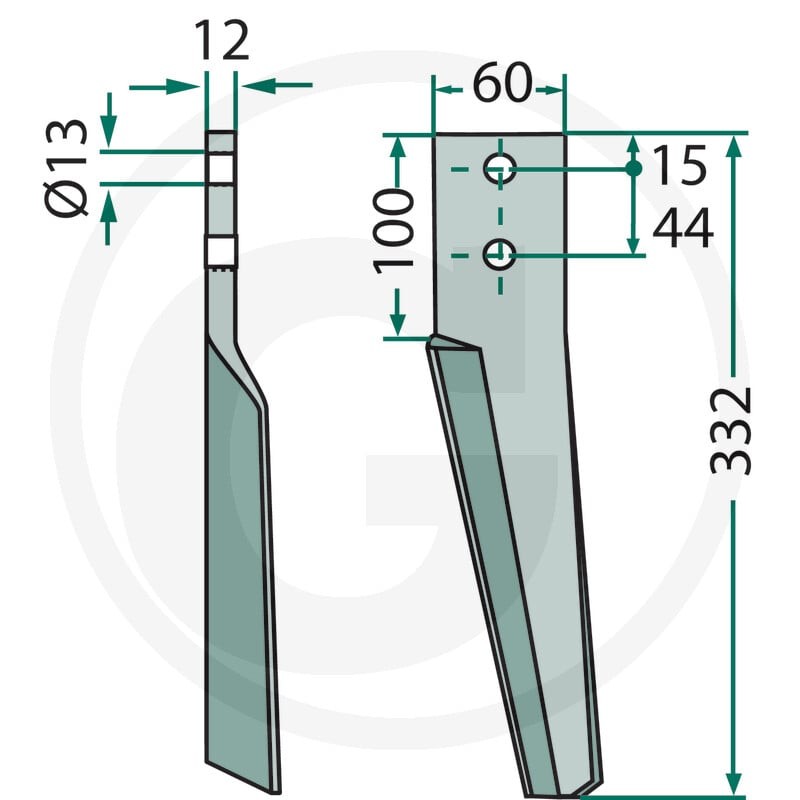 GRANIT Ząb brony aktywnej 180RH-29-L - Sklep PoltechParts