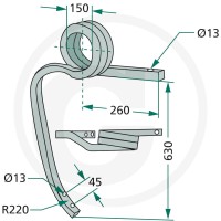 GRANIT Słupica kultywatora 180101.8030 - Sklep PoltechParts