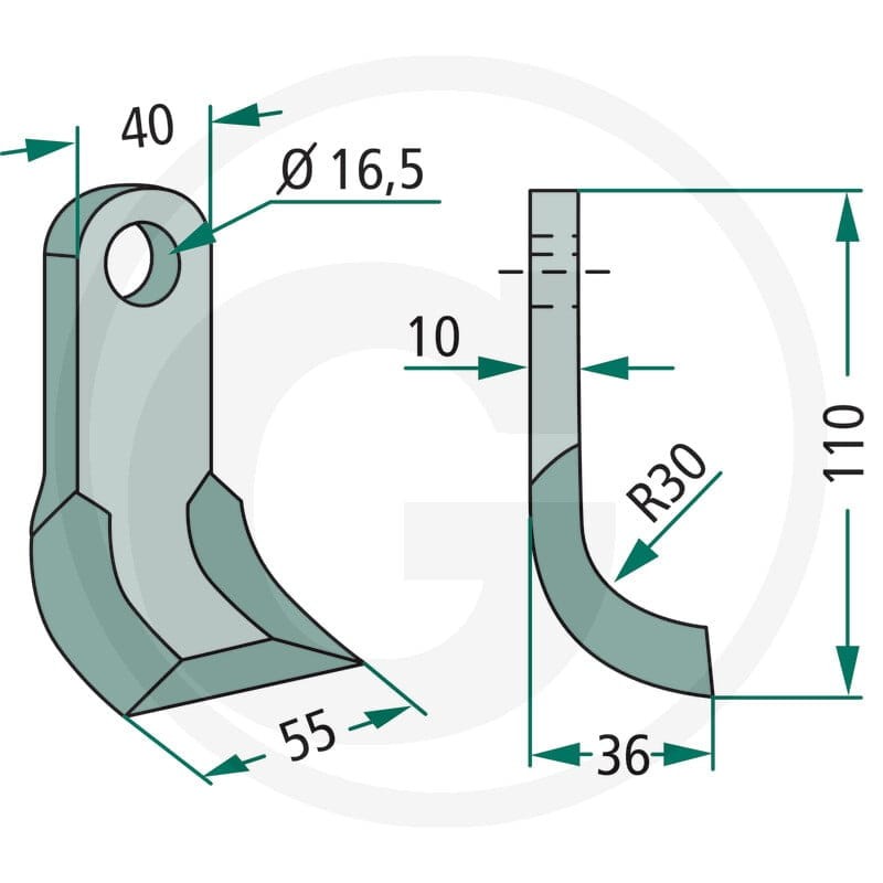 GRANIT Nóż Y 18063-DRG-04 - 18063-DRG-04 - Sklep rolniczy PoltechParts